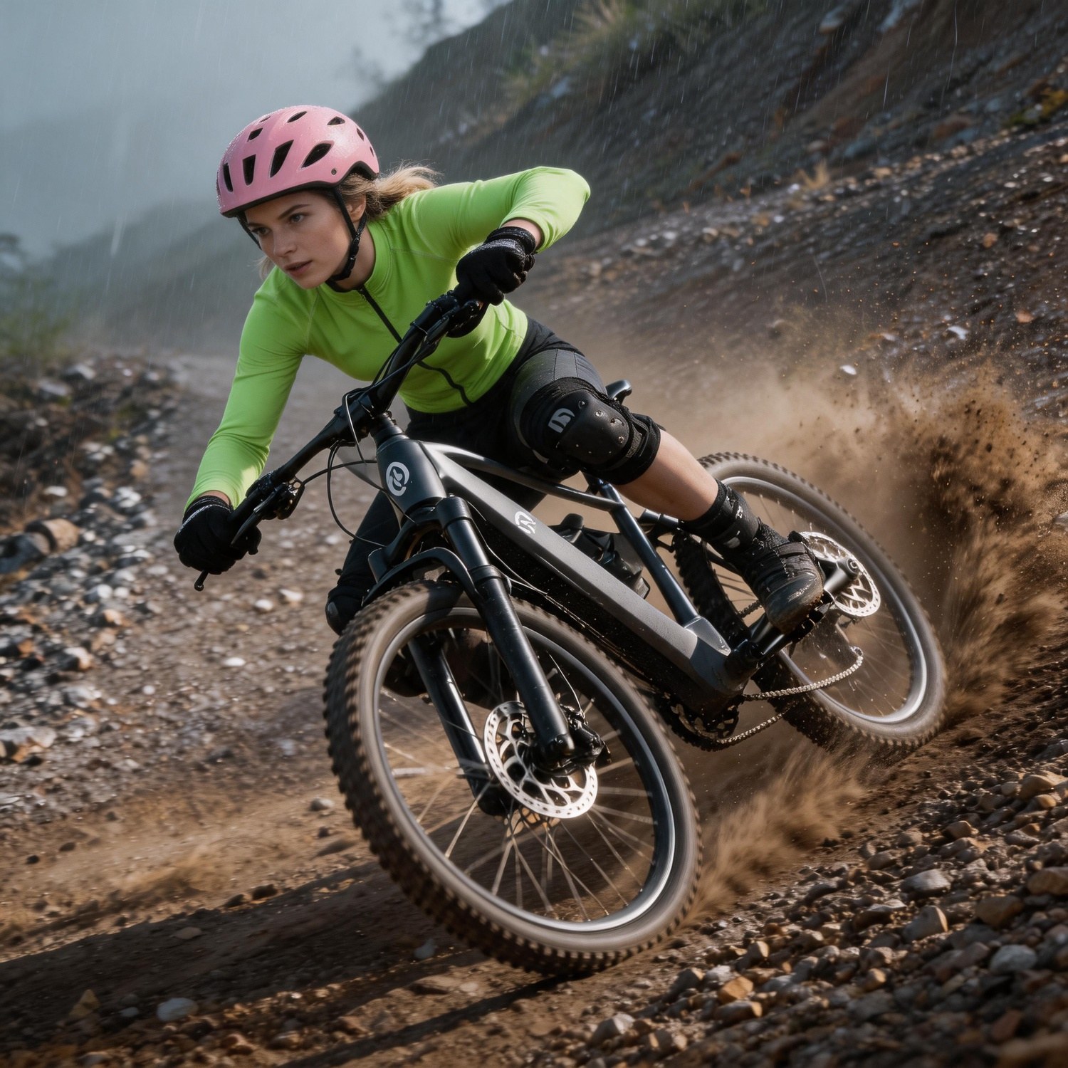 Mountain Biking Lights - Bicicletta elettrica Dawn Mountain Trail, motore