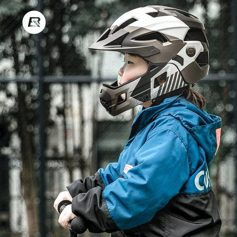 Mountain Biking Helmet Kids - Casco Integrale Staccabile ROCKBROS per Bambini,