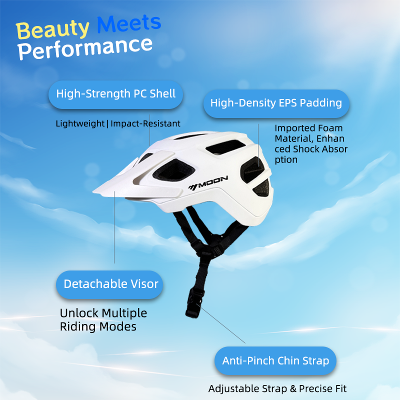 Mountain Biking Helmet Kids - Casco da Bici Professionale Anti-Odore MOON