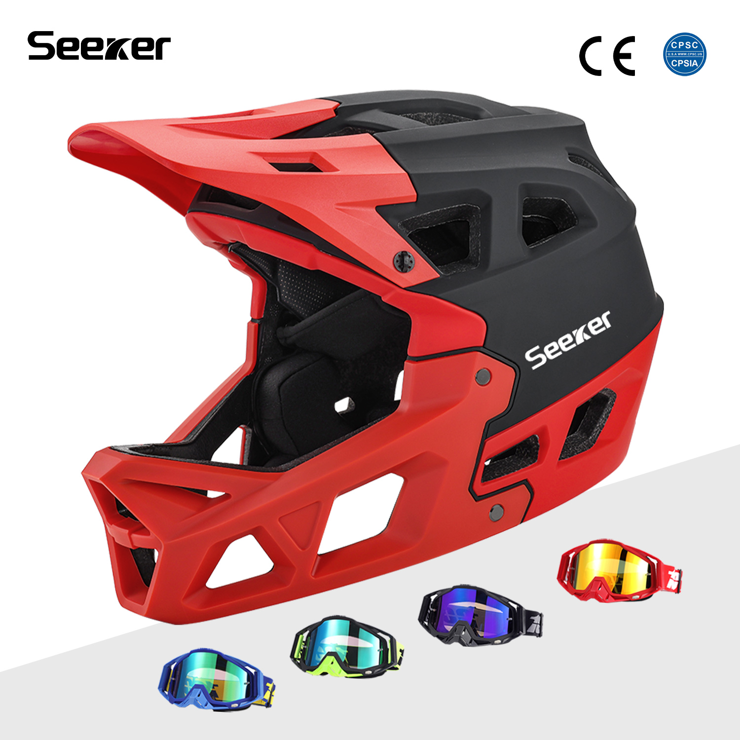 Casco Integrale Seeker per Bic - Mountain Biking Helmet Full Face recensione e prezzo